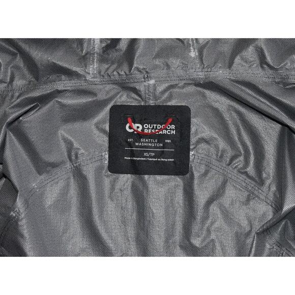 A8 NEW OUTDOOR RESEARCH OR Black Nylon W Helium Hooded Rain Jacket Size XS $250 - Picture 7 of 10